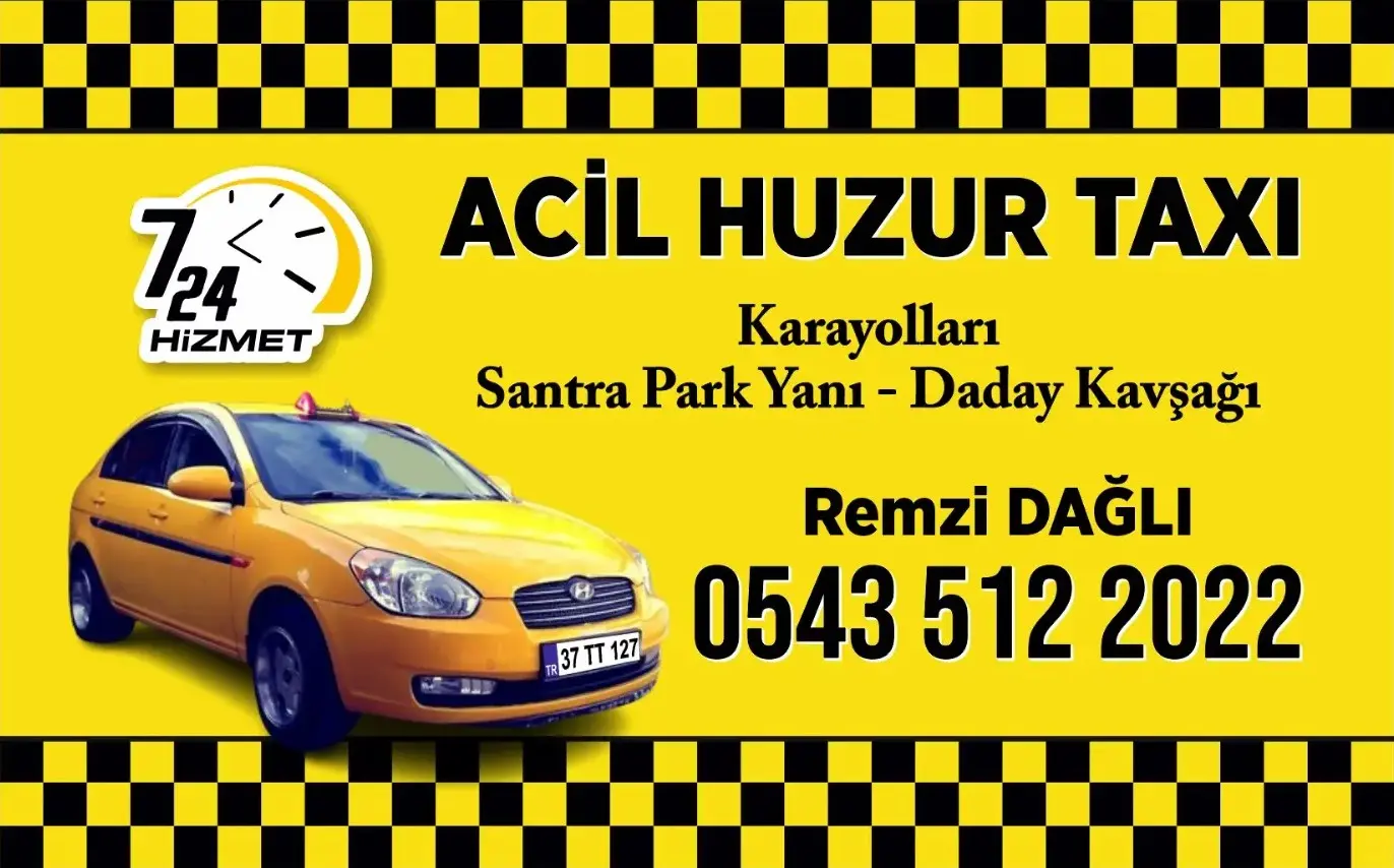 Huzur Taksi Kartvizit
